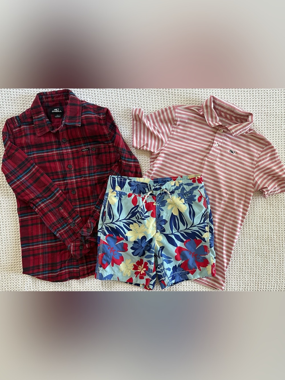 Vineyard Vines Pink & White Striped Polo